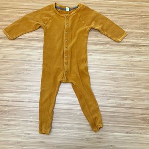 Nui Organics baby waffle romper in Bronze - 6-12 months